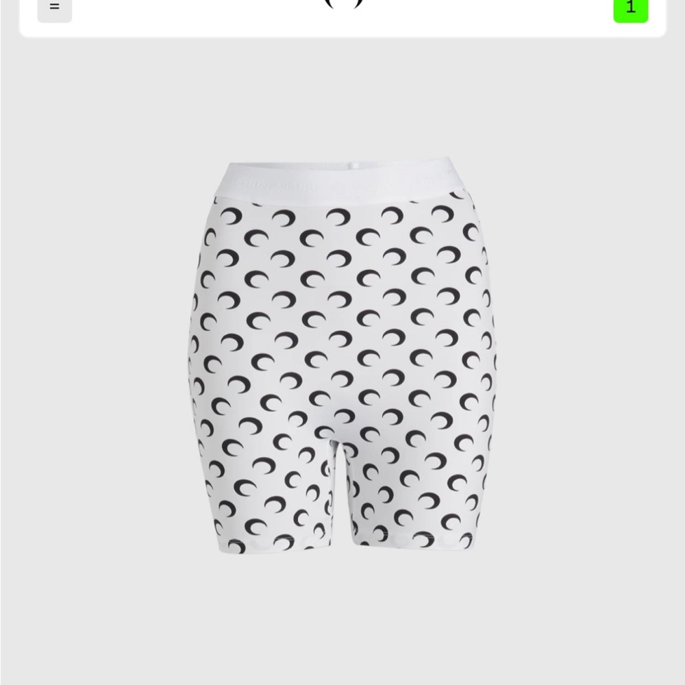Marine Serre moon Jersey mini shorts
